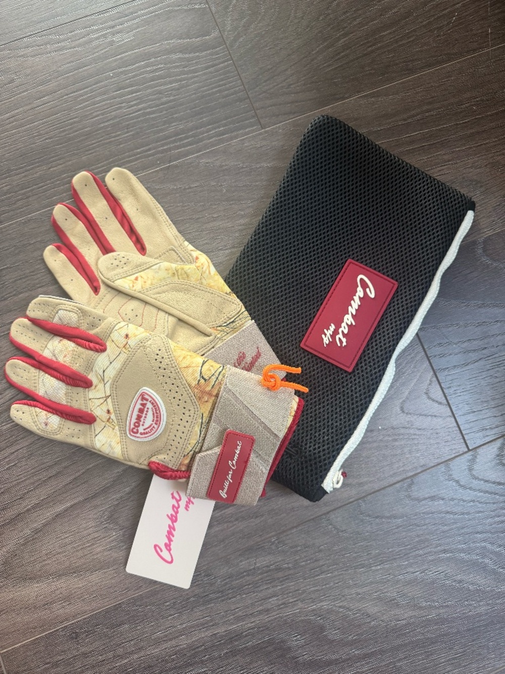 ⚾️🥎 COMBAT MFG Long Strap Baseball Batting Gloves - NEW LARGE